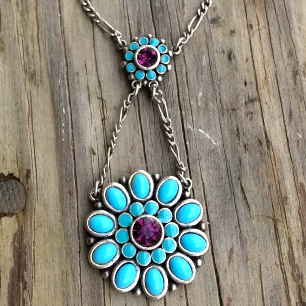 Express Faux Turquoise/Amethyst Necklace